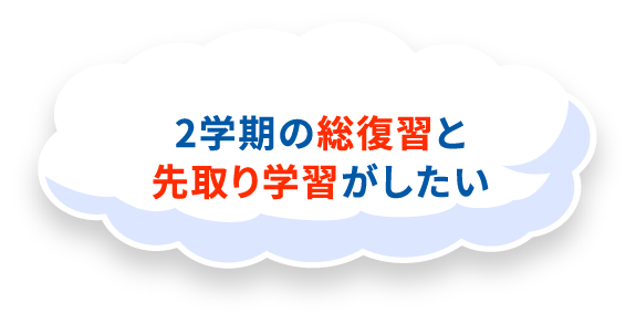 2学期の総復習と先取り学習がしたい